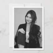 Black Bow Graduation Bedankkaart (Achterkant)