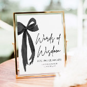 Black Bow Graduation Party Advies Woorden van Wijs Poster