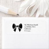 Black Bow Graduation Party Etiket (Insitu)