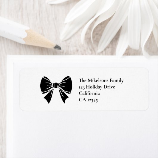 Black Bow Graduation Party Etiket (Insitu)