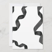 Black Bow Graduation Party Kaart (Achterkant)