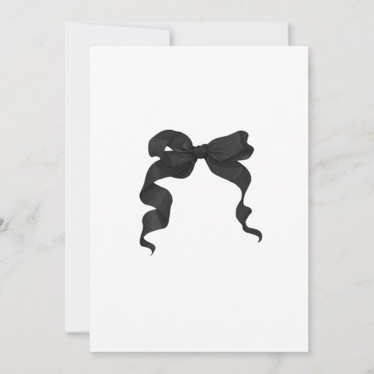 Black Bow Graduation Party Uitnodiging (Achterkant)