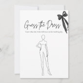 Black Bow Guess De jurk Vrijgezellenfeest spel Kaart (Voorkant)