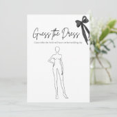 Black Bow Guess De jurk Vrijgezellenfeest spel Kaart (Staand voorkant)