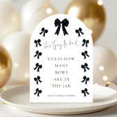 Black Bow Guess How Many Game Bridal Shower Arch Kaart