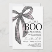 Black Bow Halloween Baby shower Kaart (Voorkant)