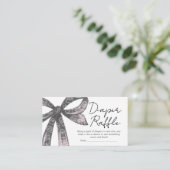 Black Bow Halloween Baby shower Luier Raffle Informatiekaartje (Staand voorkant)