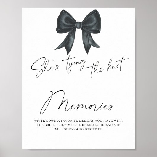 Black Bow Herinneringen met de bruid Poster (Voorkant)