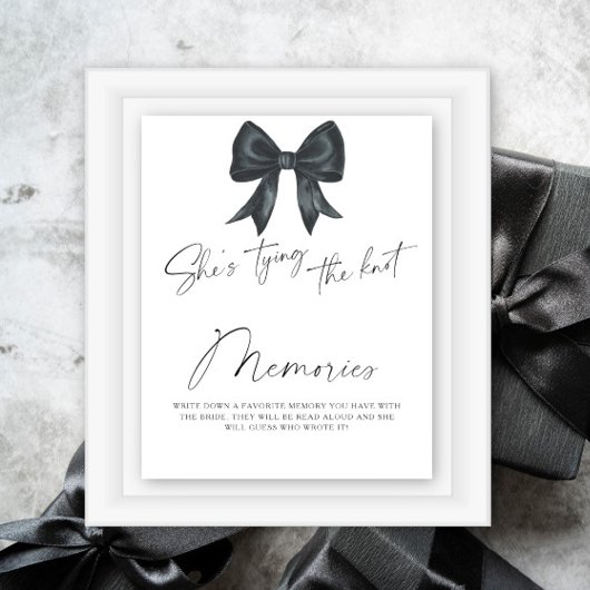 Black Bow Herinneringen met de bruid Poster