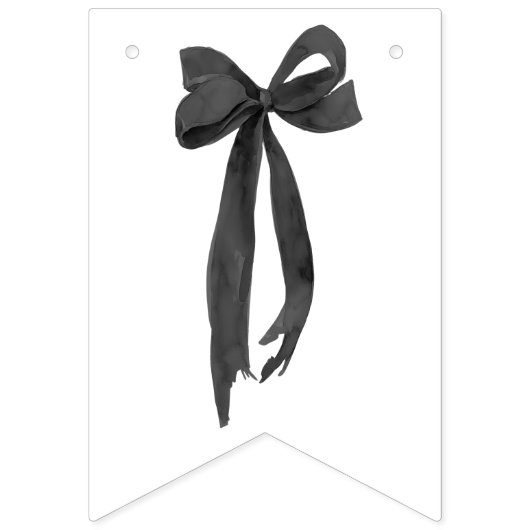 Black Bow Het binden van de Knoop Vrijgezellenfees Vlaggetjes (Eerste vlag)