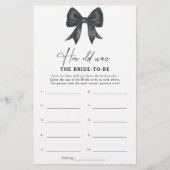 Black Bow Hoe oud was de bruid om te spelen? (Voorkant)