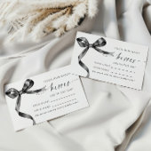 Black Bow Hoeveel Kussen Douche Game Card Plaatskaartje