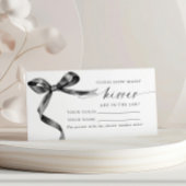 Black Bow Hoeveel Kussen Douche Game Card Plaatskaartje