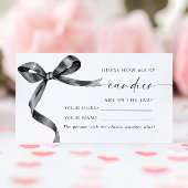 Black Bow Hoeveel Snoepjes Douche Game Card Plaatskaartje