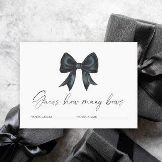 Black bow How many bows bridal game Informatiekaartje