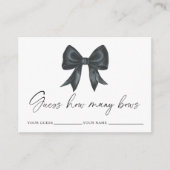 Black bow How many bows bridal game Informatiekaartje (Voorkant)