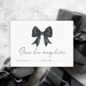 Black bow How many kisses bridal game Informatiekaartje