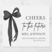 Black Bow juicht het toekomstige Vrijgezellenfeest Sparkling Wijnetiket (Enkel label)