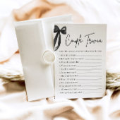 Black Bow Koppel Trivia Bruiloftsspel  Kaart