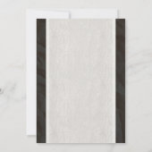 Black Bow Linen Bridal Shower-uitnodigingen Kaart (Achterkant)