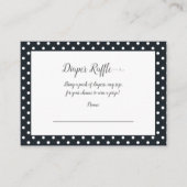 Black Bow Luier Raffle Baby shower Spel Informatiekaartje (Voorkant)