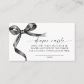 Black Bow Luier Raffle Informatiekaartje (Voorkant)