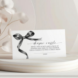 Black Bow Luier Raffle Informatiekaartje