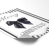 Black Bow Merry Christmas Wall Art Poster (Hoek)