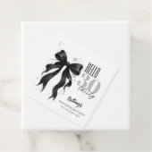 Black Bow Modern 30e verjaardag Bedankjes Labels (In situ)