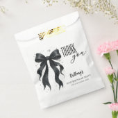 Black Bow Modern 30th Birthday  Bedankzakje (Gezegeld)