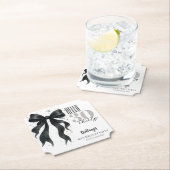 Black Bow Modern 30th Birthday  Kartonnen Onderzetters (Insitu)