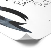 Black Bow Modern Verjaardag Welkom Poster (Hoek)