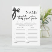 Black Bow Naam Die Liefde Tune Vrijgezellenfeest G Kaart (Staand voorkant)