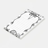 Black Bow Notes 4x6 Sticky Notepad (Schuin)