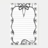 Black Bow Notes 4x6 Sticky Notepad (Voorkant)