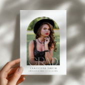 Black Bow Photo Afstudeerder Uitnodiging