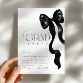Black Bow Photo Afstudeerder Uitnodiging