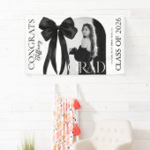 Black Bow Photo Graduation Banner (Insitu)