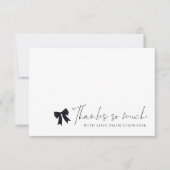 Black Bow Photo Graduation Thank You Bedankkaart (Voorkant)