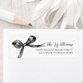 Black Bow Retour Adreslabels Etiket