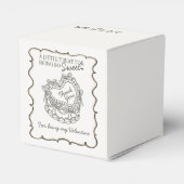 Black Bow Retro Heart Coquette Cake Valentijnse  Bedankdoosjes (Achterkant)