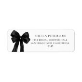 Black Bow Return Address Label (Voorkant)