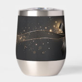 Black Bow & Ribbon Stainless Wine Tumbler (Voorkant)