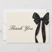 Black Bow She's Tying the Knot Bridal Shower Bedankkaart (Voorkant)