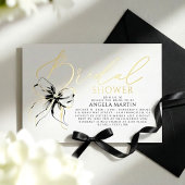 Black Bow She's Tying The Knot Bridal Shower Folie Uitnodiging