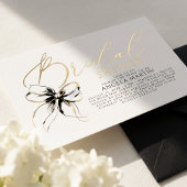 Black Bow She's Tying The Knot Bridal Shower Folie Uitnodiging