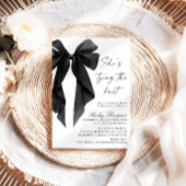 Black Bow She's Tying The Knot Bridal Shower Kaart