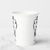 Black Bow She's Tying the Knot Bridal Shower Papieren Bekers (Rechts)