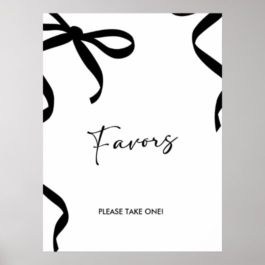 Black Bow She's Tying the Knot Bridal Shower Poster (Voorkant)