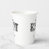 Black Bow She's Tying the Knot Chic Bridal Shower Papieren Bekers (Links)